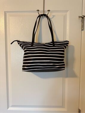kate spade Black and White Striped Tote